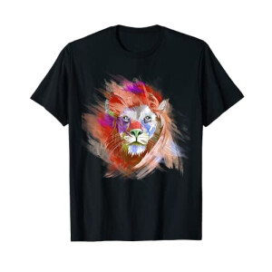 T-shirt Lion noir homme/femme