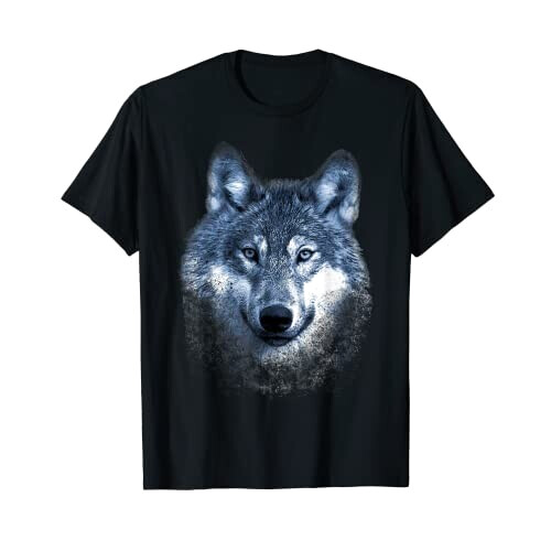 T-shirt Loup noir homme/femme