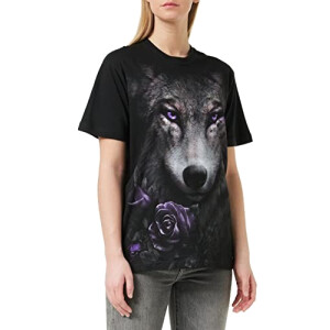 T-shirt Loup noir homme/femme