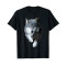 T-shirt Loup noir homme/femme - miniature