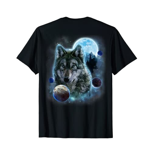T-shirt Loup noir homme/femme