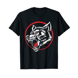 T-shirt Loup noir homme/femme