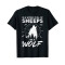 T-shirt Loup noir homme/femme - miniature