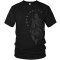 T-shirt Loup noir / rouge homme - miniature