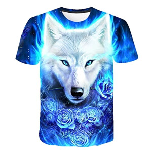 T-shirt Loup d673 homme