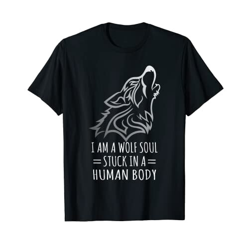 T-shirt Loup noir homme/femme
