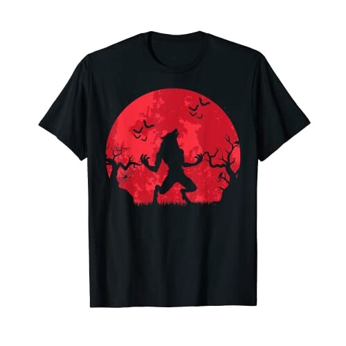 T-shirt Loup noir homme/femme