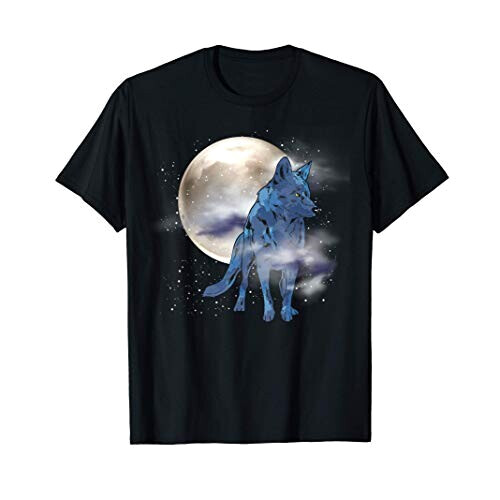 T-shirt Loup noir homme/femme