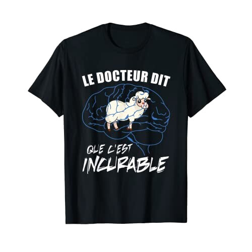 T-shirt Mouton noir homme/femme