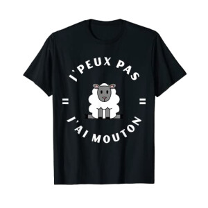 T-shirt Mouton noir homme/femme