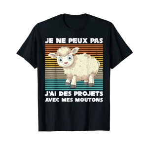 T-shirt Mouton noir homme/femme