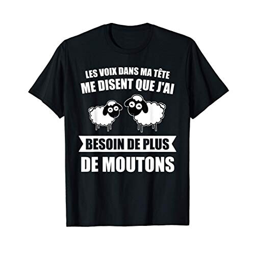 T-shirt Mouton noir homme/femme