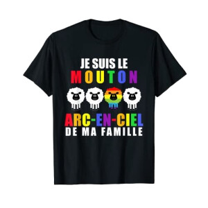 T-shirt Mouton noir homme/femme