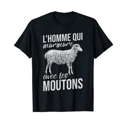 T-shirt Mouton noir homme/femme