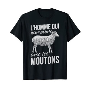 T-shirt Mouton noir homme/femme