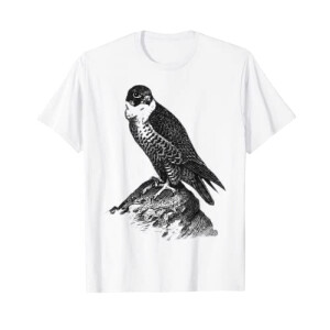 T-shirt Faucon - Oiseau - blanc homme/femme