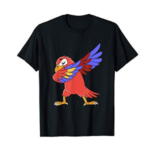 T-shirt Perroquet - Oiseau - noir homme/femme