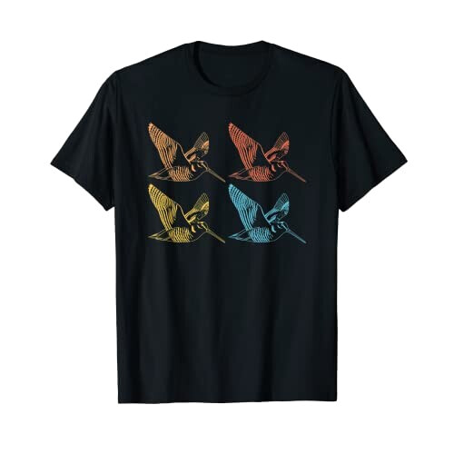 T-shirt Oiseau noir homme/femme