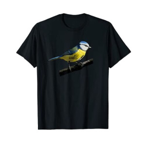 T-shirt Mésange - Oiseau - noir homme/femme
