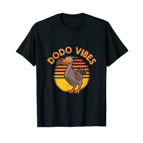 T-shirt Dodo - Oiseau - noir homme/femme