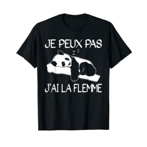 T-shirt Panda noir homme/femme