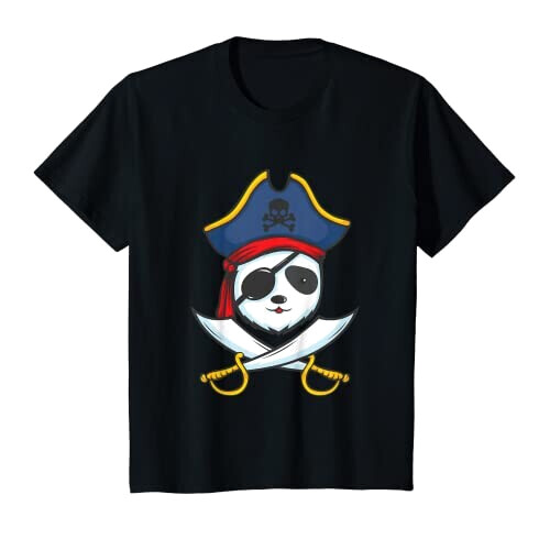 T-shirt Panda noir fille/garçon