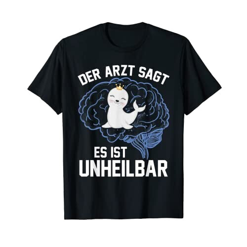 T-shirt Phoque noir homme/femme