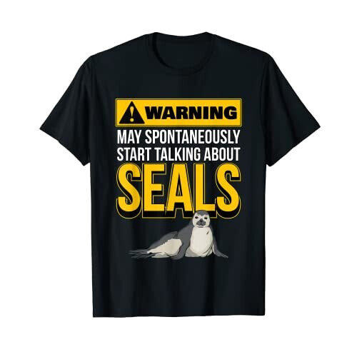 T-shirt Phoque noir homme/femme