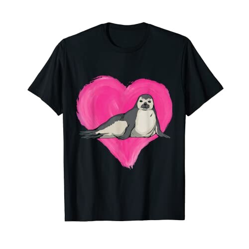 T-shirt Phoque noir homme/femme