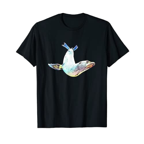 T-shirt Phoque noir homme/femme