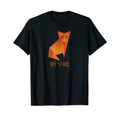 T-shirt Renard noir homme/femme