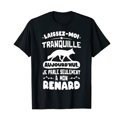 T-shirt Renard noir femme