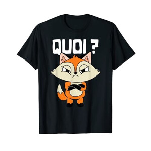 T-shirt Renard noir femme