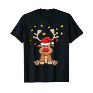 T-shirt Renne noir homme/femme