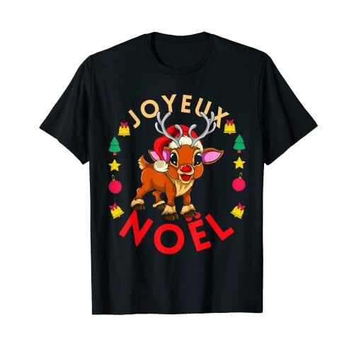 T-shirt Renne noir fille/garçon