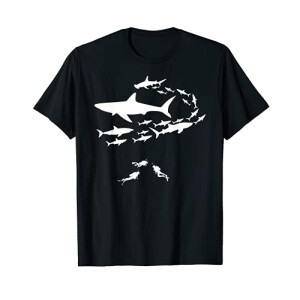 T-shirt Requin noir homme/femme