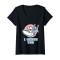 T-shirt Requin noir col en v femme - miniature