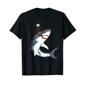 T-shirt Requin noir homme/femme