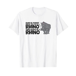 T-shirt Rhinocéros blanc homme/femme