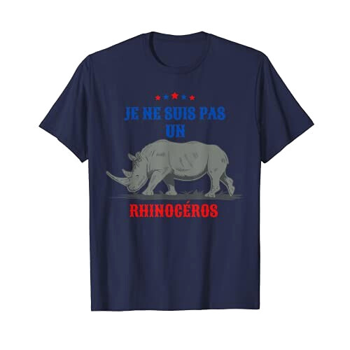 T-shirt Rhinocéros bleu homme/femme