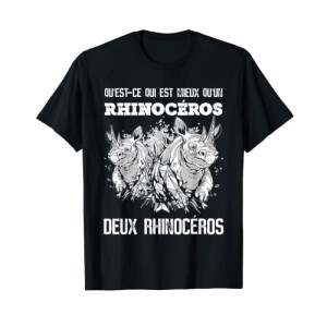 T-shirt Rhinocéros noir homme/femme