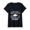 T-shirt Rhinocéros noir col en v femme - miniature