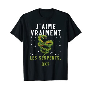 T-shirt Serpent noir homme/femme