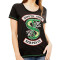 T-shirt Serpent noir femme - miniature