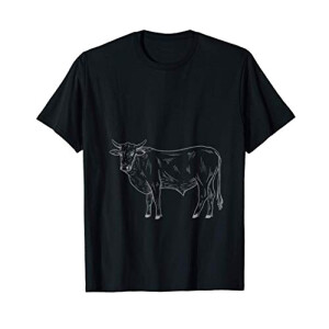 T-shirt Taureau noir homme/femme