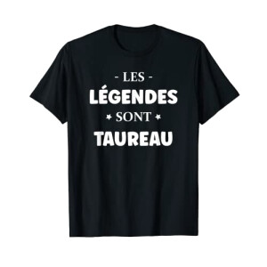 T-shirt Taureau noir homme