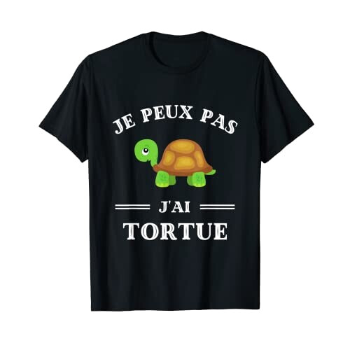 T-shirt Tortue noir homme