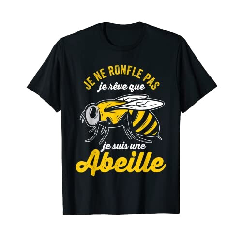 T-shirt Abeille noir homme