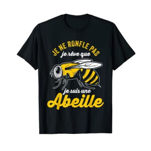 T-shirt Abeille noir homme