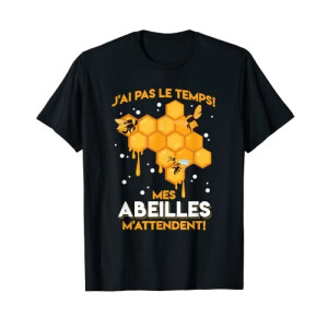 T-shirt Abeille noir homme